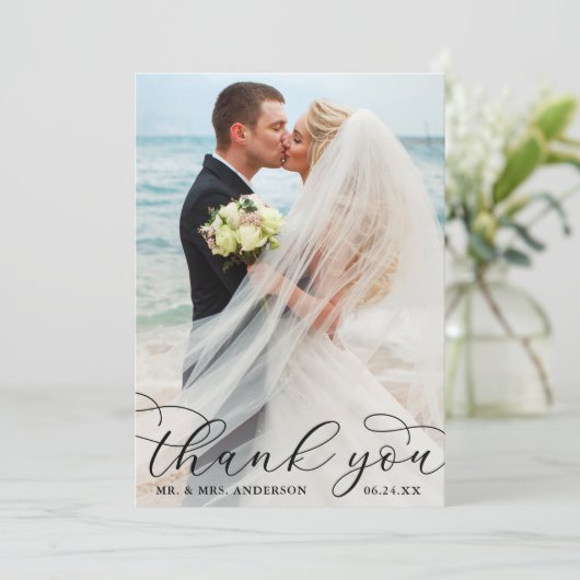 書モダンエレガント結婚道の写真B サンキューカード (スタンド正面)