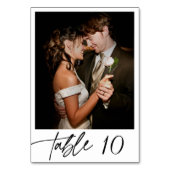 書モダンエレガント跡の写真結婚の テーブルナンバー (正面)