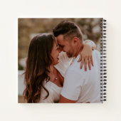 書モダンエレガント跡2写真結婚のゲスト ノートブック (裏面)