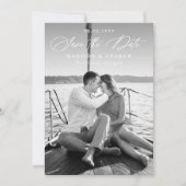 書モダンエレガント跡2写真QRコード結婚s セーブザデート (正面)