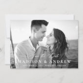 書モダンエレガント跡2写真QRコード結婚s セーブザデート (正面)