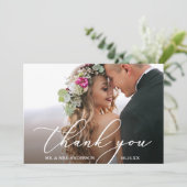 書モダンエレガント道あり結婚がとう サンキューカード (スタンド正面)