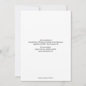 書モダンエレガント道の縦写真結婚の セーブザデート (裏面)