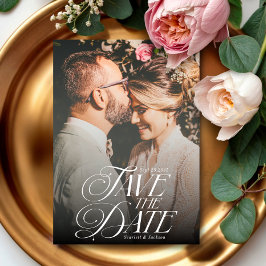 書モダンエレガント道の縦写真結婚の セーブザデート