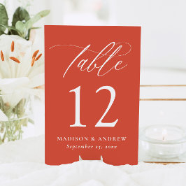 書モダンエレガント道ヴェロナの日の結婚入り テーブルナンバー