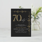 書モダンエレガント道70誕生日 招待状 (スタンド正面)