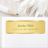 書モダンスタイリッシュき込みスクリプト名文字金ゴールド ラベル (インサイチュ)