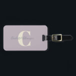 書モダンスタイリッシュモノグラムののほこりの多い薄紫 ラゲッジタグ<br><div class="desc">モダンDusty スタイリッシュ Lagage Tagモノグラムのの書名</div>