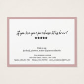 書モダンスタイリッシュ字QRコードサンキューカード (裏面)