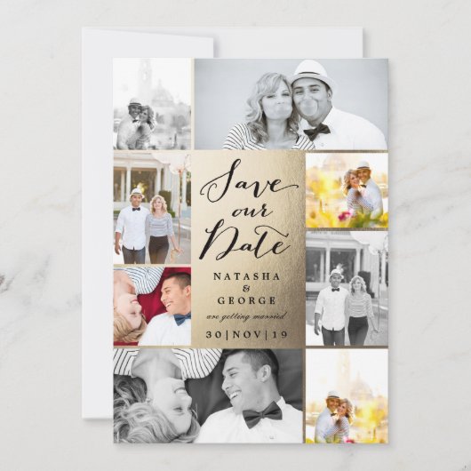 書モダンスタイリッシュ字Script 8数々の写真 セーブザデート (正面)