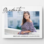 書モダンスタイリッシュ跡インク写真の卒業 フォトプラーク (正面)