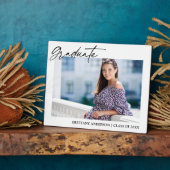 書モダンスタイリッシュ跡インク写真の卒業 フォトプラーク (側面)