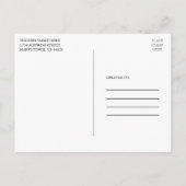 書モダンスタイリッシュ跡インク写真の卒業 ポストカード (裏面)