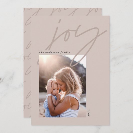 書モダンミニマルの台本joy1写真 シーズンカード (正面/裏面)