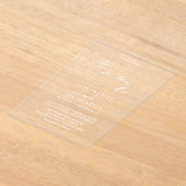 書モダンミニマル具アクリル招待状 アクリル招待状 (レイダウン)