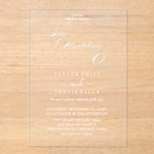 書モダンミニマル具アクリル招待状 アクリル招待状 (正面)