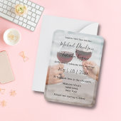 書モダンミニマル式の結婚式の写真 ノートカード