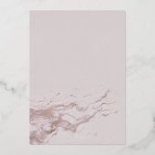 書モダンミニマル式の結婚式の日付を保存 箔招待状 (裏面)