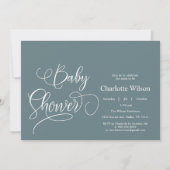 書モダンミニマル式ベビーシャワー 招待状 (正面)