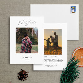 書モダンミニマル書に感謝の感謝祭 シーズンカード