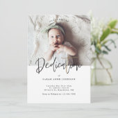 書モダンミニマル書ベビー写真奉納 招待状 (スタンド正面)