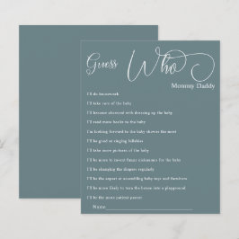 書モダンミニマル書Baby Shower Guess