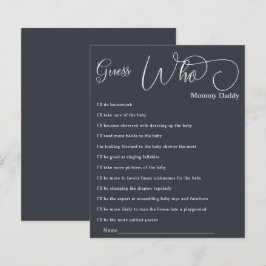 書モダンミニマル書Baby Shower Guess