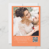 書モダンミニマル書QRコード写真結婚 招待状 (裏面)