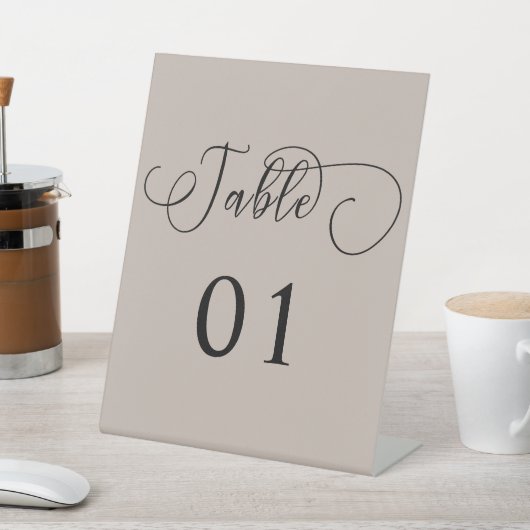 書モダンミニマル表番号 台座サイン (インサイチュ)