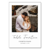 書モダンミニマル跡の写真結婚の テーブルナンバー (裏面)