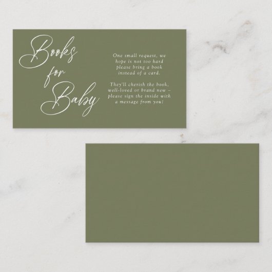 書モダンミニマル道 |ベビーエンクロージャ用のブック エンクロージャーカード (正面/裏面)