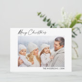 書モダン墨台写真クリスマス シーズンカード (スタンド正面)