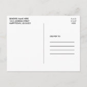 書モダン墨台写真卒業 ポストカード (裏面)