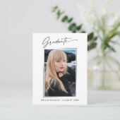 書モダン墨台卒業写真 ポストカード (スタンド正面)