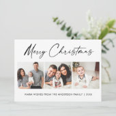 書モダン墨台本3写真クリスマス シーズンカード (スタンド正面)