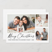 書モダン墨墨聖降誕祭3枚 シーズンカード (正面/裏面)