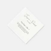 書モダン字おもしろいの事実結婚の スタンダードカクテルナプキン (角)