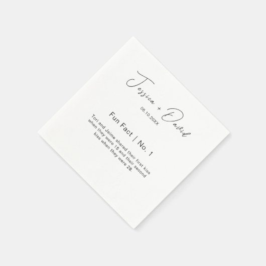 書モダン字おもしろいの事実結婚の スタンダードカクテルナプキン (角)