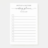 書モダン字のインクウェディングプランナー一覧 ポストイット (正面)