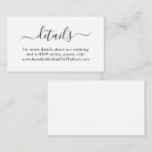 書モダン字のスクリプミニマルト詳細 エンクロージャーカード (正面/裏面)