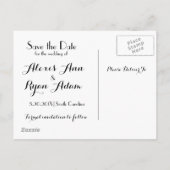 書モダン字の書き込み日付写真の保存 案内ポストカード (裏面)