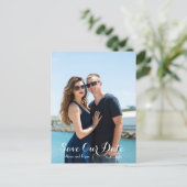 書モダン字の書き込み日付写真の保存 案内ポストカード (スタンド正面)