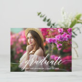 書モダン字エレガント台本大学院写真 案内状 (スタンド正面)