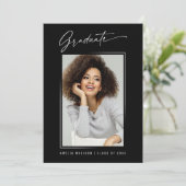 書モダン字エレガント墨書卒業 案内状 (スタンド正面)