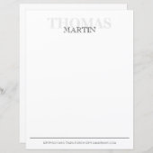 書モダン字シンプルタイポグラフィ名 (正面/裏面)