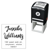 書モダン字スクリプト差出人住所スタンプ セルフインキングスタンプ (インサイチュ)