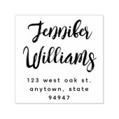 書モダン字スクリプト差出人住所スタンプ セルフインキングスタンプ (デザイン)