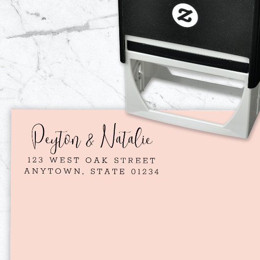 書モダン字スクリプト差出人住所 セルフインキングスタンプ