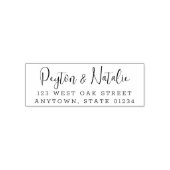 書モダン字スクリプト差出人住所 セルフインキングスタンプ (デザイン)