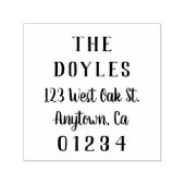 書モダン字スクリプト |差出人住所 セルフインキングスタンプ (デザイン)